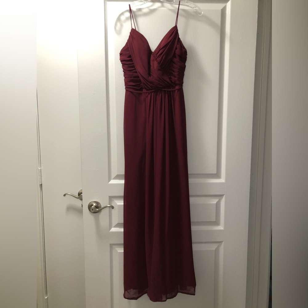 Hayley Paige burgundy bridesmaid dress (fits like size 0)